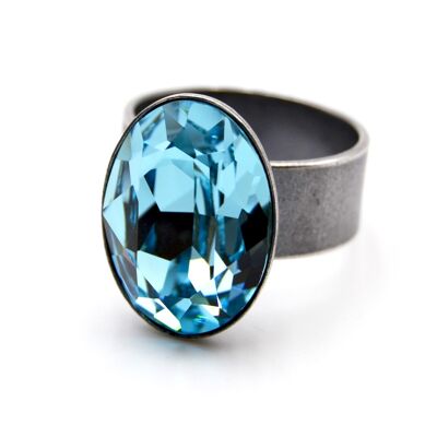 Ring Glamor with Premium Crystal from Soul Collection in Tanzanite