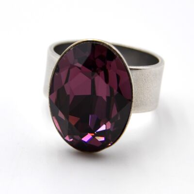 Ring Glamor with Premium Crystal from Soul Collection in amethyst