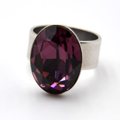 Bague Glamour avec Premium Crystal de Soul Collection en améthyste