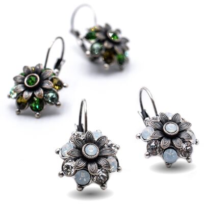 Earrings Blossom Flavia with Premium Crystal from Soul Collection White Opal Crystal