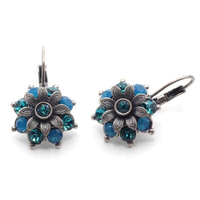 Earrings Blossom Flavia with Premium Crystal from Soul Collection in Bluezircon Mix