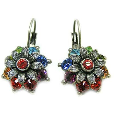 Earrings Blossom Flavia with Premium Crystal from Soul Collection in purple mix