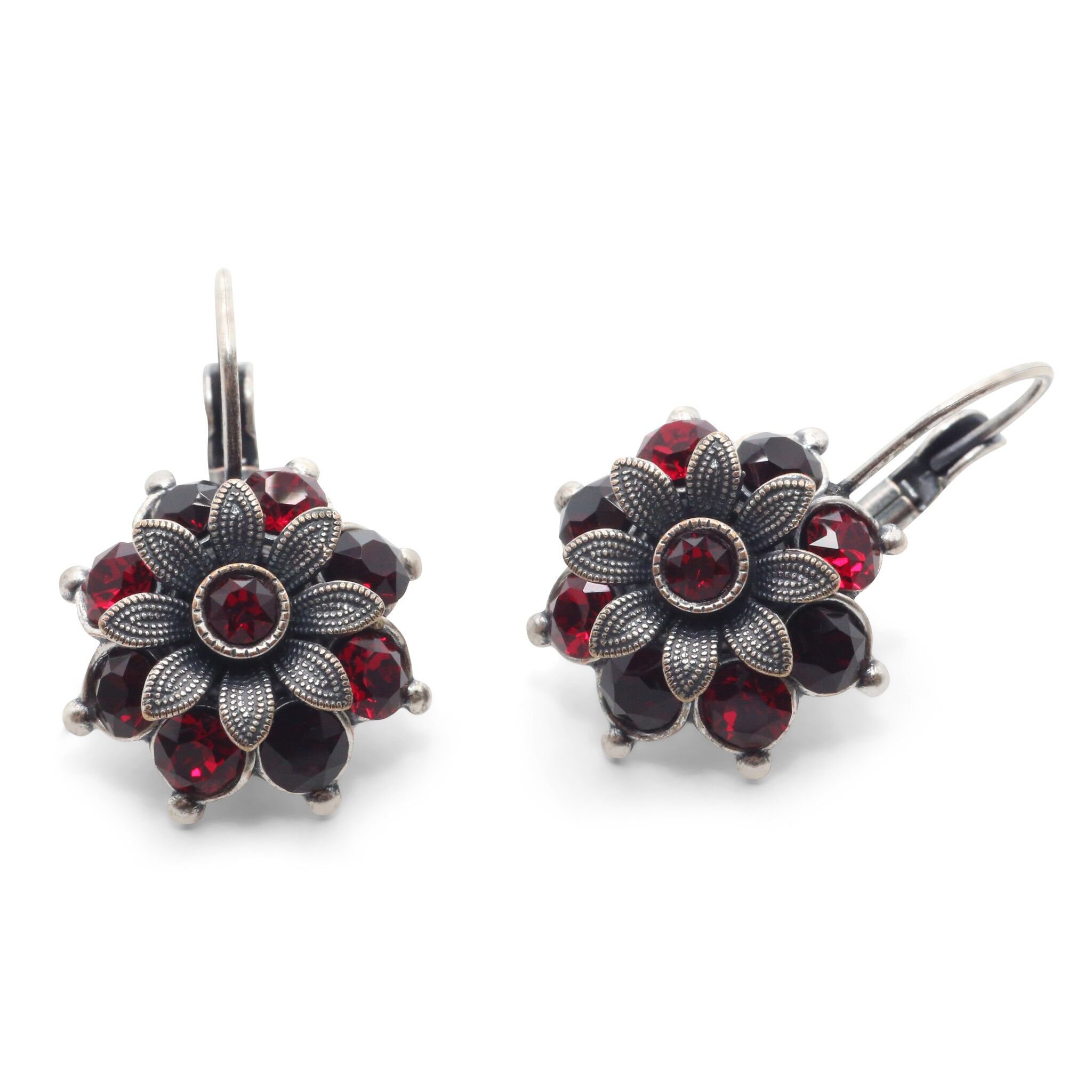 Orecchini Blossom Flavia con Cristallo Premium della Collezione Soul in mix rosso