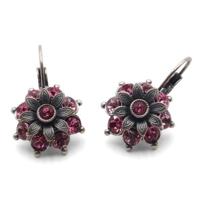 Earrings Blossom Flavia with Premium Crystal from Soul Collection in Rose Mix