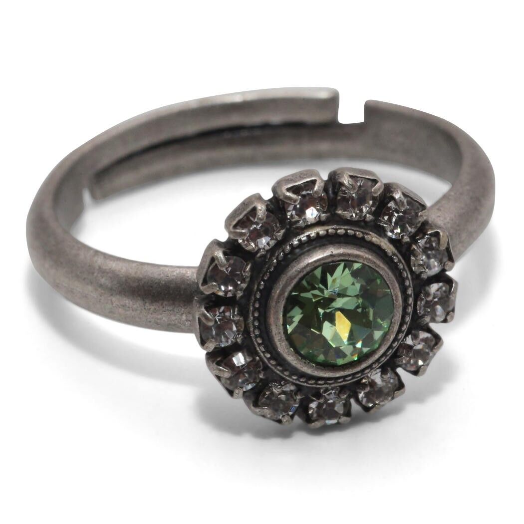 Anello Cecilia con cristallo premium della Soul Collection in peridoto