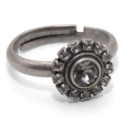 Anello Cecilia con Cristallo Premium della Collezione Soul in Black Diamond