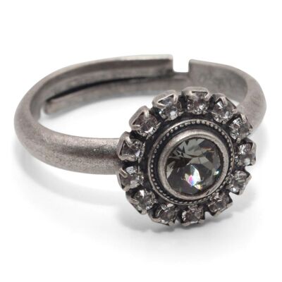 Ring Cecilia with Premium Crystal from Soul Collection in Black Diamond