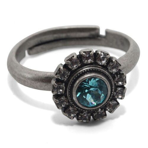 Ring Cecilia mit Premium Crystal von Soul Collection in Blue Zircon