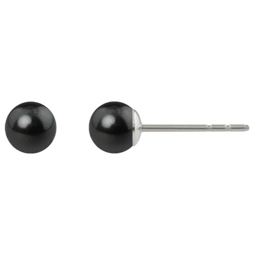 Perlen Ohrstecker Luna mit Premium Crystal von Soul Collection in Black Pearl