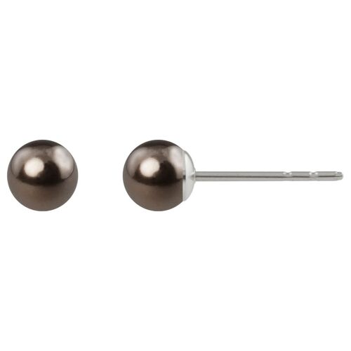 Perlen Ohrstecker Luna mit Premium Crystal von Soul Collection in Brown