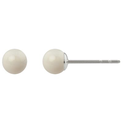 Pearl Stud Earrings Luna with Premium Crystal from Soul Collection in Ivory