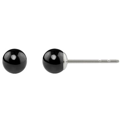 Perlen Ohrstecker Luna mit Premium Crystal von Soul Collection in Mystic Black