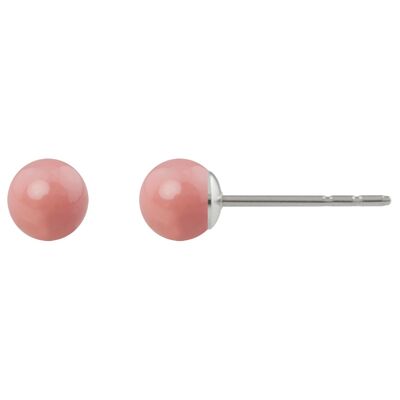 Perlen Ohrstecker Luna mit Premium Crystal von Soul Collection in Pink Coral