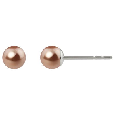 Perlen Ohrstecker Luna mit Premium Crystal von Soul Collection in Rose Gold