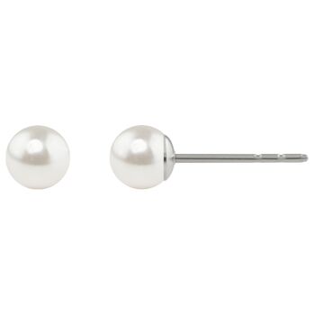 Boucles d'oreilles Luna Pearl avec cristal de qualité supérieure de la collection Soul en blanc