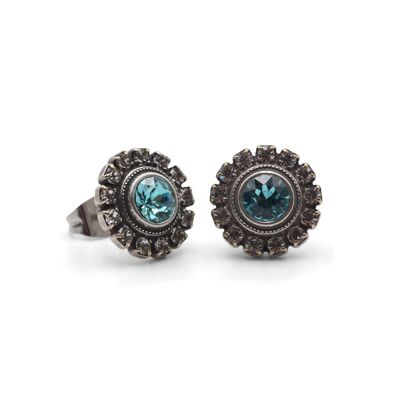 Cecilia Stud Earrings with Premium Crystal from Soul Collection in Blue Zircon