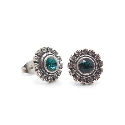 Cecilia Stud Earrings with Premium Crystal from Soul Collection in Emerald