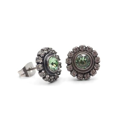 Cecilia Stud Earrings with Premium Crystal from Soul Collection in Peridot