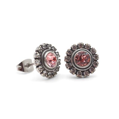 Cecilia Stud Earrings with Premium Crystal from Soul Collection in Rose Peach