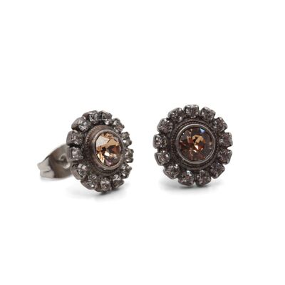 Ear studs Cecilia with premium crystal from Soul Collection in topaz