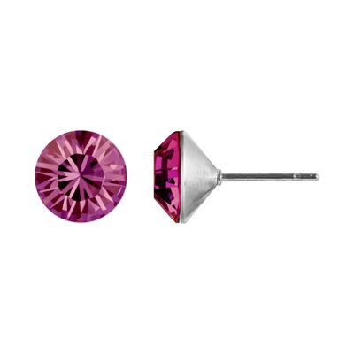 Delia Stud Earrings with Premium Crystal from Soul Collection in Antique Pink