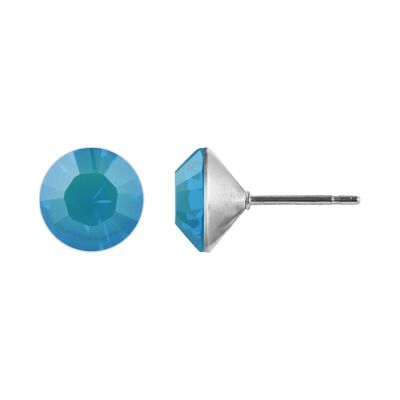 Boucles d'oreilles à tige Delia avec cristal de qualité supérieure de la collection Soul en opale bleue des Caraïbes
