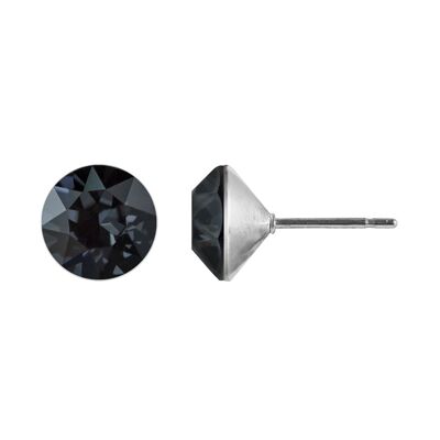 Boucles d'oreilles à tige Delia avec cristal de qualité supérieure de la collection Soul en graphite