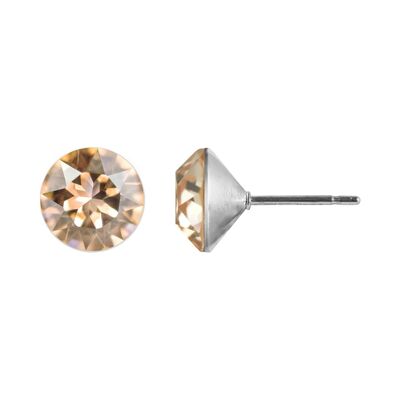 Delia Stud Earrings with Premium Crystal from Soul Collection in Light Peach