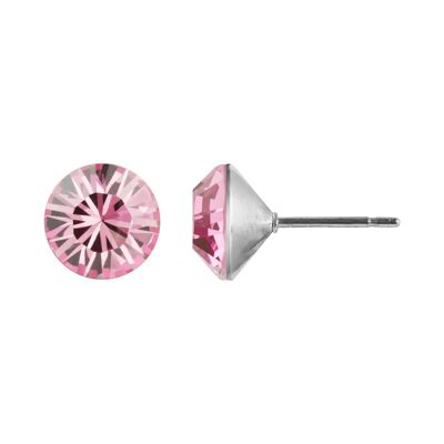 Orecchini a bottone Delia con cristallo Premium della collezione Soul in rosa chiaro