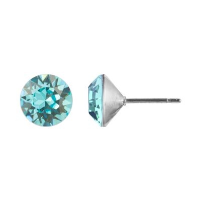 Boucles d'oreilles clous Delia avec cristal Premium de la collection Soul en turquoise clair