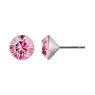 Boucles d'oreilles à tige Delia avec cristal de qualité supérieure de la collection Soul en rose