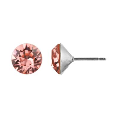 Boucles d'oreilles à tige Delia avec cristal de qualité supérieure de la collection Soul en rose pêche