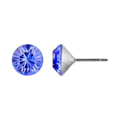 Delia Stud Earrings with Premium Crystal from Soul Collection in Sapphire