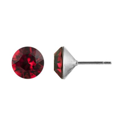Delia Ear Studs with Premium Crystal from Soul Collection in Scarlet