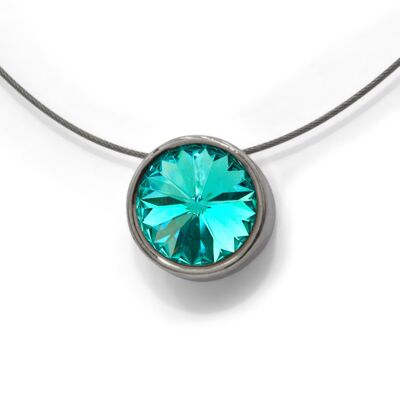 Necklace Elegance with Premium Crystal from Soul Collection in Light Turquoise