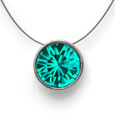 Necklace Elegance with Premium Crystal from Soul Collection in Blue Zircon