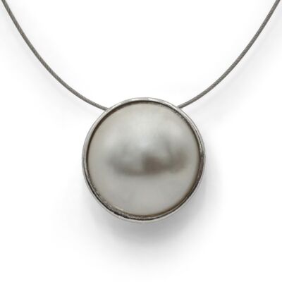 Necklace Elegance with Premium Crystal from Soul Collection in Perle Cream