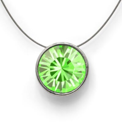 Necklace Elegance with Premium Crystal from Soul Collection in Peridot