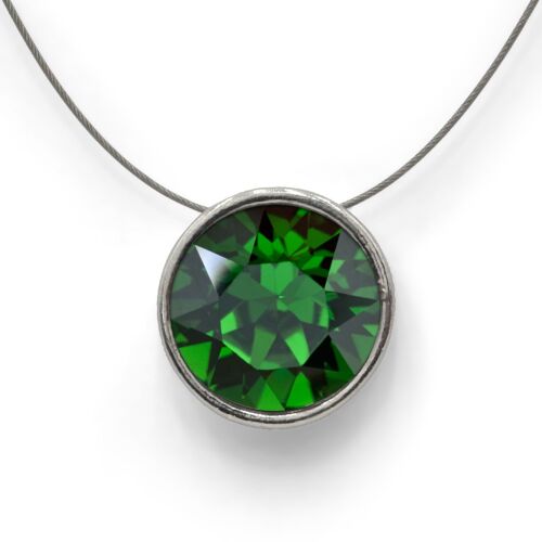 Collier Elegance mit Premium Crystal von Soul Collection in Dark Moos Green