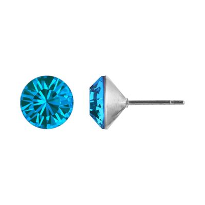 Talina Ear Studs with Premium Crystal from Soul Collection in Indicolite