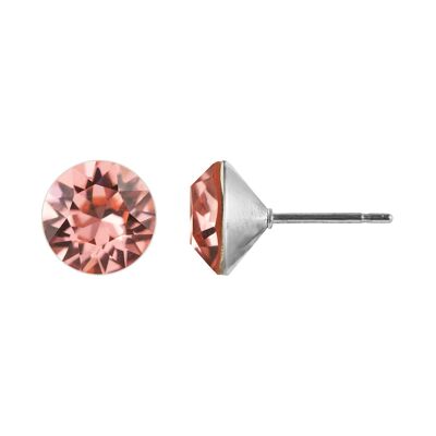 Talina Stud Earrings with Premium Crystal from Soul Collection in Rose Peach