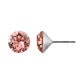 Boucles d'oreilles à tige Talina avec cristal de qualité supérieure de la collection Soul en rose pêche