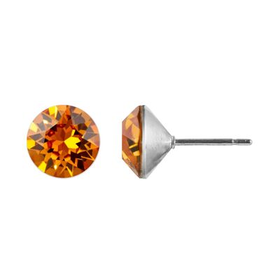Talina Stud Earrings with Premium Crystal from Soul Collection in Tangerine