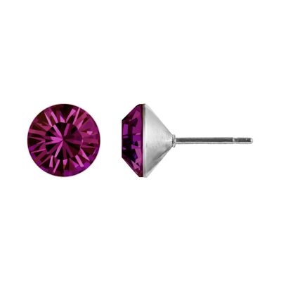 Aurelia stud earrings with premium crystal from Soul Collection in amethyst