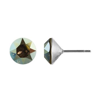 Boucles d'oreilles à tige Aurelia avec cristal de qualité supérieure de la collection Soul en vert irisé