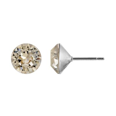 Aurelia Ear Studs with Premium Crystal from Soul Collection in Light Silk