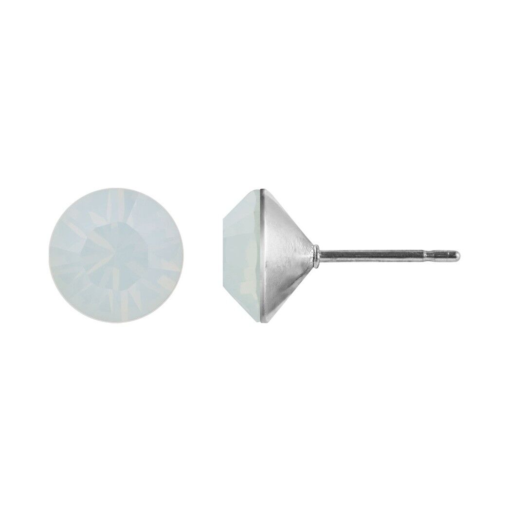 Aurelia Stud Earrings with Premium Crystal from Soul Collection in White Opal