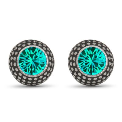 Lea Ear Studs with Premium Crystal from Soul Collection in Blue Zircon 46