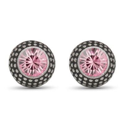 Pendientes de botón Lea con Cristal Premium de Soul Collection en Light Rose 53