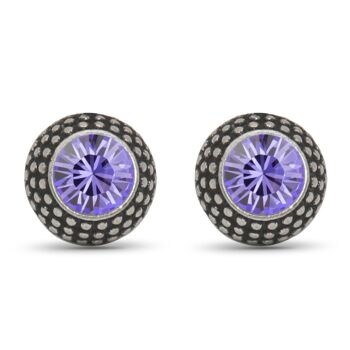 Clous d'oreilles Lea avec cristal de qualité supérieure de la collection Soul en tanzanite 66